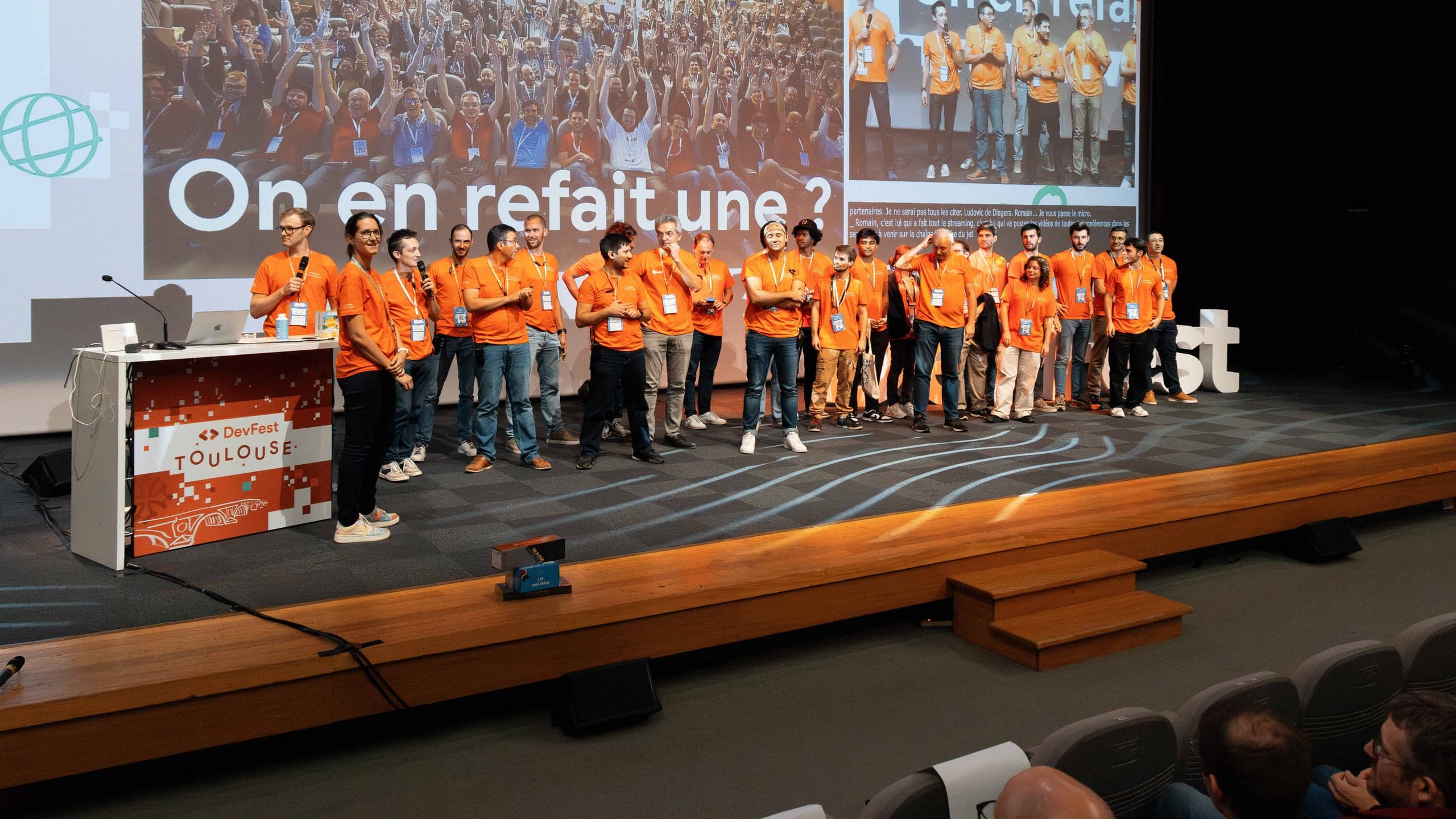 Les bénévoles sur scènes